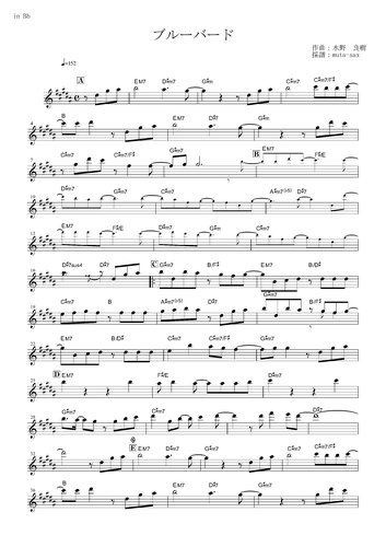 Ikimonogakari Blue Bird Naruto Ost 楽譜