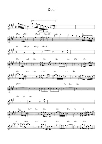 楽譜 Door Egoist By Aichannel