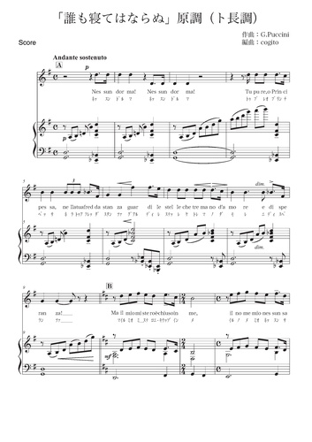 コギト アレンジャーピアニスト楽譜ページ 全13曲